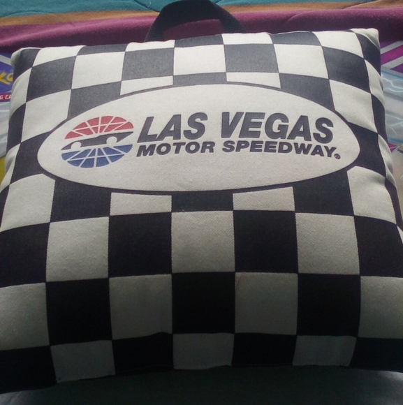 Vintage Retro Las Vegas Motor Speedway Pillow - Picture 2 of 4